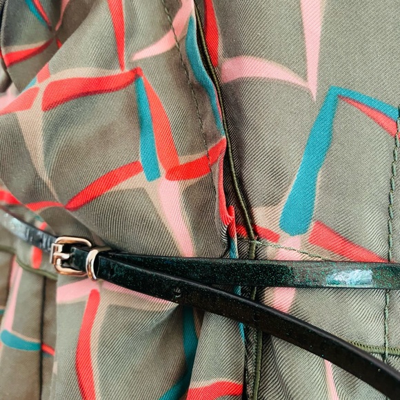 Marc Jacob’s Green Pink Sheath Sleeveless Belted Dress - Picture 4 of 11